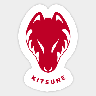 Traditional Japanese Masks, Kitsune,stylized design Sticker